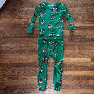Disney Green Mickey & Friends Kids Pajama Set